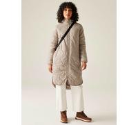 Regatta Triea Quilted Hooded Longline Puffer Jacket Grey