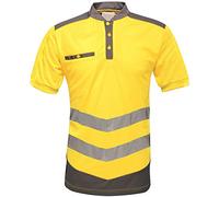 Regatta TRS176MD9PQ Tactical Hi-Vis Polo, Size Medium, Yellow/Grey