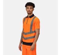 Regatta Professional Hi-Vis Quick Drying Polo, Orange/Navy, L