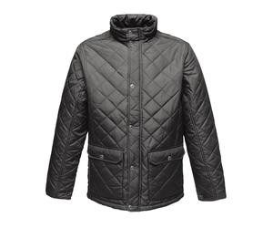Regatta Tyler Mens Quilted Jacket | Insulated | Showerproof | Black/Navy | S-3XL