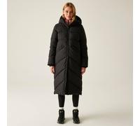 Regatta Ujeane Longline Hooded Water-Repellent Baffled Jacket In Jet Black Jet Black 18