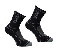 Regatta Unisex Adult Waterproof Crew Socks (Black/Granite) - Size 9-10 (UK Shoe)