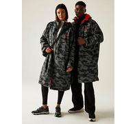 Regatta Adult Changing Robe: Grey/Black Camo: L-XL Size: L-XL, Colour: