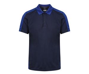 Regatta Unisex Contrast Coolweave Pique Polo Shirt (Navy/New Royal) - Size Medium