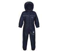 Regatta Unisex Kids All-in-One Waterproof Puddle Suit | Hooded, Durable, Water Repellent, Breathable & Lightweight Rain Suit with Reflective Trims for Boys and Girls