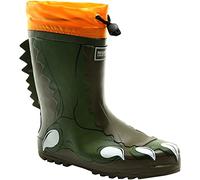 Regatta Unisex Kid's Mudplay Welly Waterproof Boot Wellington, Green (Dark Khaki/Rusty Orange Wm0), 2 (34 EU)