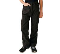 Regatta Water-Repellent Kids Black Softshell Trousers, Size: 9-10 Years