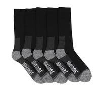 Regatta Unisex Mens Socks 5pk Pro Work black grey Textile - One Size