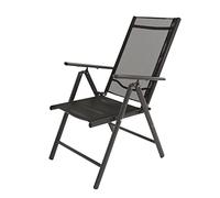 'Varna' Reclining Aluminium Camping Chair Regatta Black Single
