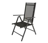 Regatta 'varna' Reclining Aluminium Camping Chair In Black Black Single