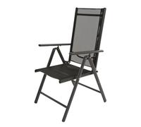 Regatta 'varna' Reclining Aluminium Camping Chair In Black Black Single