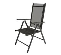 'Varna' Reclining Aluminium Camping Chair Regatta Black Single