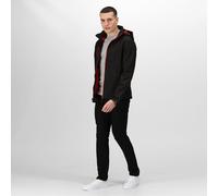 Regatta Venturer Black/red Men's Hooded Softshell Winter Jacket #TRA701