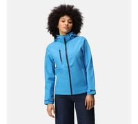 Regatta Venturer French Blue/navy Women's Hooded Softshell Winter Jacket #tra702