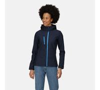 Regatta Professional Womens Venturer 3-layer Printable Hooded Softshell Jacket, Navy(french Blue), 20 EU
