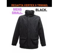 Regatta Vertex III Black Mens Small Waterproof Breathable Lined Winter Jacket
