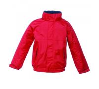 Regatta Dover red children's waterproof fleece-lined bomber jacket #TRW418