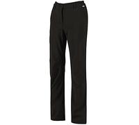 Regatta Women Fenton Water Repellent and Wind Resistant Softshell Long Leg Trousers - Black, Size 12