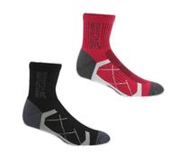 Regatta Women's 2 Pack Outdoor Active Sock in Black | Size: 6-8 Regatta Black 6-8