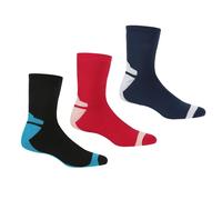 Regatta Women's 3 Pack Outdoor Lifestyle Sock Black, Size: UK 3-5