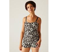 Regatta Women's Durable Aceana III Tankini Top Leopard Print, Size: 10