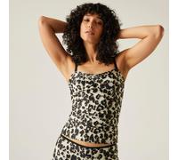 Regatta Womens Aceana III Swim Swimming Beach Holiday Tankini Top - Leopard Print - 14