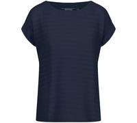 Regatta Womens Adine Stripe Dobby Jersey Top - Navy Cotton - Size 10 UK