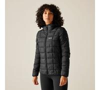 Regatta Women's Asper Hooded Water-Repellent Insulating Baffled Jacket in Jet Black | Size: 8 Regatta Jet Black 8