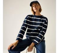 Regatta Women's Avira Stripe Crew Neck Sweater in Navy | Size: 8 Regatta Navy 8