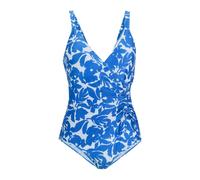 Regatta Womens Baylenne Fleur Bloom One Piece Swimsuit - Blue - 18 UK - Blue - 85% Recycled Polyester/15% Elastane