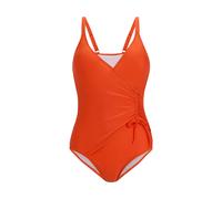 Regatta Womens Baylenne Plain One Piece Swimsuit - Tangerine Tango - 16 UK - Tangerine Tango - 85% Recycled Polyester/15% Elastane