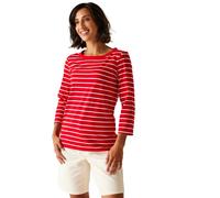 Regatta Womens Bayletta II 3/4 Sleeve Top - Sample: High Risk Red/Whit