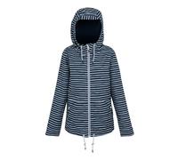 Regatta Womens Bayletta II Painterly Stripe Waterproof Jacket - Navy/White - 8 UK - Navy/White - 100% Mixed