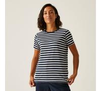 Regatta Women's Bayletta Short Sleeved Stripe T-Shirt in Navy | Size: 16 Regatta Navy 16