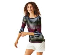 Regatta Women's Bayletta-Top Da Donna Con Maniche A 3/4 T-Shirt, Navy Blue/Multi, 4