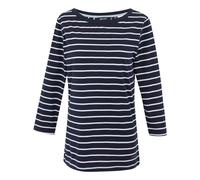 Regatta Womens Baylette II Striped T-Shirt - Navy/White - Navy/White - 22 UK - 50% Cotton/50% Polyester