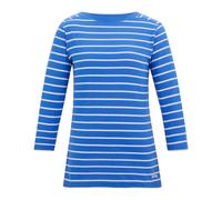 Regatta Womens Baylette II Striped T-Shirt - Sonic Blue/White - 14 UK - Sonic Blue/White - 50% Cotton/50% Polyester