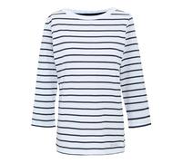 Regatta Womens Baylette II Striped T-Shirt - White/Navy - White/Navy - 10 UK - 50% Cotton/50% Polyester