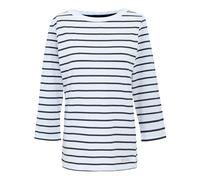 Regatta Womens Baylette II Striped T-Shirt - White/Navy - White/Navy - 26 UK - 50% Cotton/50% Polyester