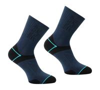 Regatta Womens Blister Protection II Boot Socks - Navy/Aruba Blue - Navy/Aruba Blue - 6 UK-8 UK