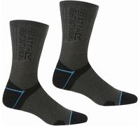 Regatta Womens Blister Protection II Two Pack Trail Walking Socks - Grey