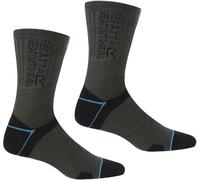 Regatta Womens Blister Protection II Two Pack Trail Walking Socks - Grey