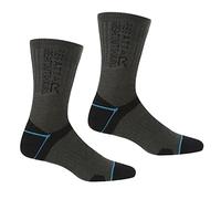 Regatta Womens Blister Protection II Two Pack Trail Walking Socks - Grey