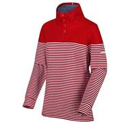 Regatta Womens Camiola Striped Fleece Top True Red Strpe XL