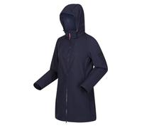 Regatta Womens Carisbrooke Longline Softshell Jacket, Navy(Flamingo Pink), 14 EU