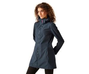 Regatta Womens Carisbrooke Longline Softshell Jacket, Navy(Flamingo Pink), 14 EU