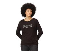 Regatta Women's Carlene T-Shirt, Black Hearts, 14