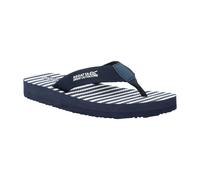 Regatta Womens Catarina Flip Flops - Navy/White Stripe - 4 UK - Navy/White Stripe - 50% Textile/50% EVA