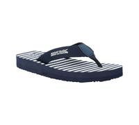 Regatta Womens Catarina Flip Flops - Navy/White Stripe - 6 UK - Navy/White Stripe - 50% Textile/50% EVA