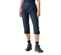 Regatta Womens Chaska III Capri Cropped Trousers Water Repellent Summer Walking Pants Navy